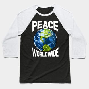 Peace Worldwide Mother Earth Pacifist Hipster Baseball T-Shirt